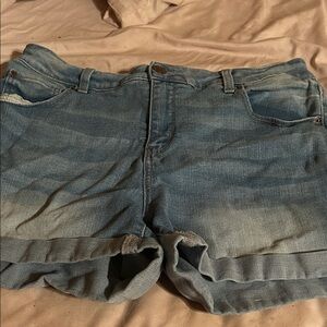 Time and Tru Light Blue High Waist Women's Shorts